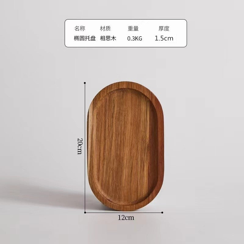 跨境相思木盘订定制木碟子实木茶盘餐盘木质托盘点心盘水果盘餐具