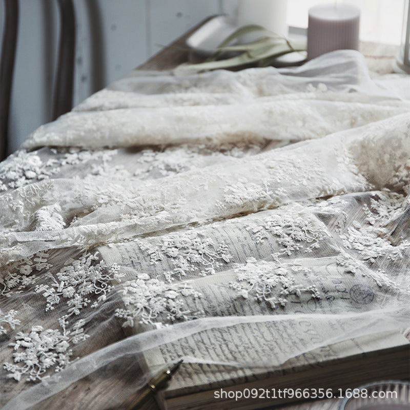 网纱蕾丝绣花布婚纱连衣裙面料lace Fabric for wedding dresses