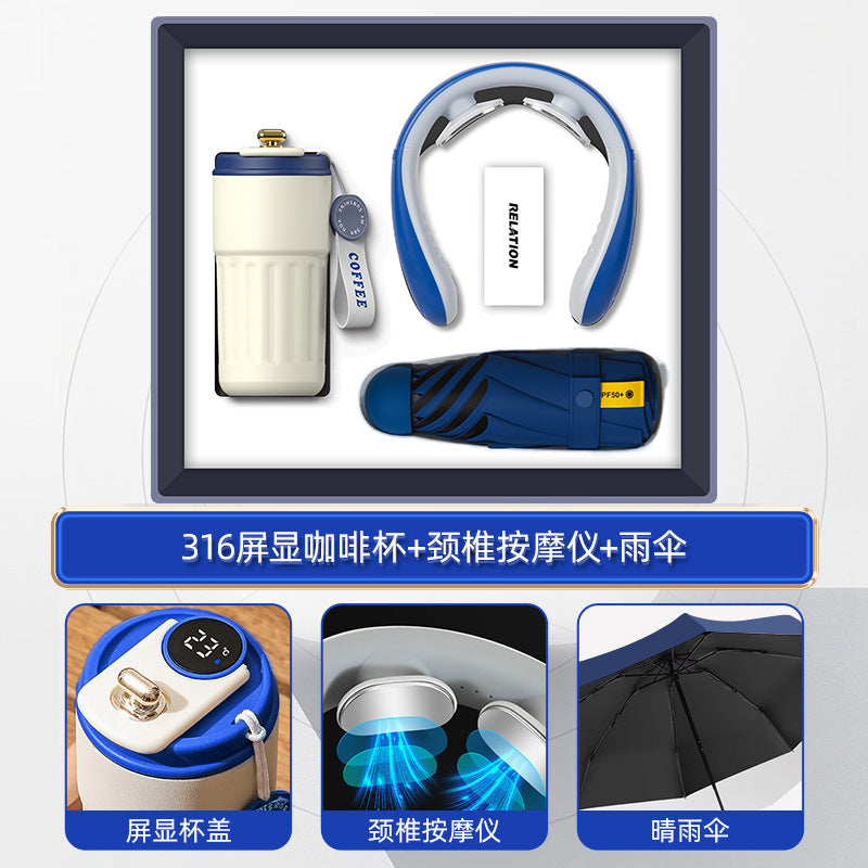 商务礼品套装咖啡杯颈椎仪礼盒活动创意礼品定制LOGO伴手礼送客户