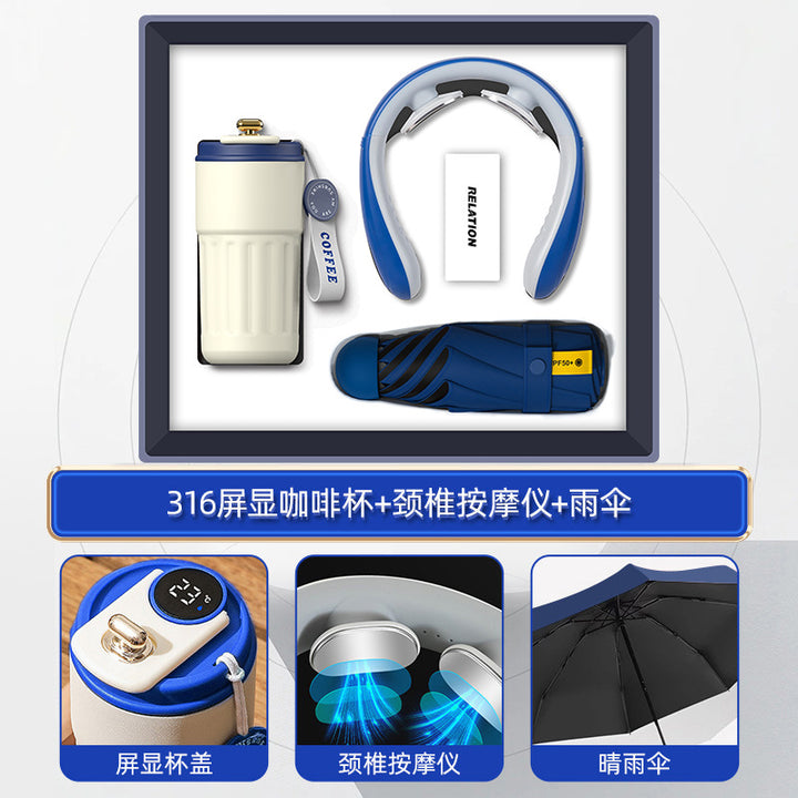 商务礼品套装咖啡杯颈椎仪礼盒活动创意礼品定制LOGO伴手礼送客户
