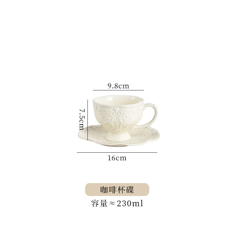 盘子创意 复古高脚托盘 陶瓷餐具家用碟子果盘牛排甜品餐厅蛋糕盘