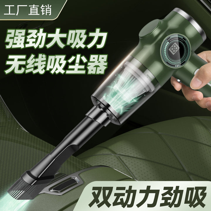 Cordless Car Vacuum – Handheld Mini with Battery Display