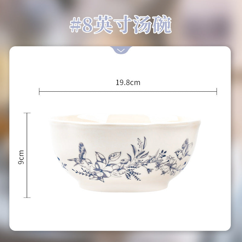 法式复古陶瓷碗碟套装家用2026新款餐具乔迁送礼高颜值碗盘组合