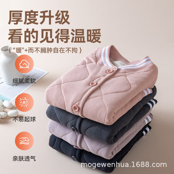 儿童保暖裤小棉袄冬季套装校服神器男女童棉服棉裤中大童冬装棉衣