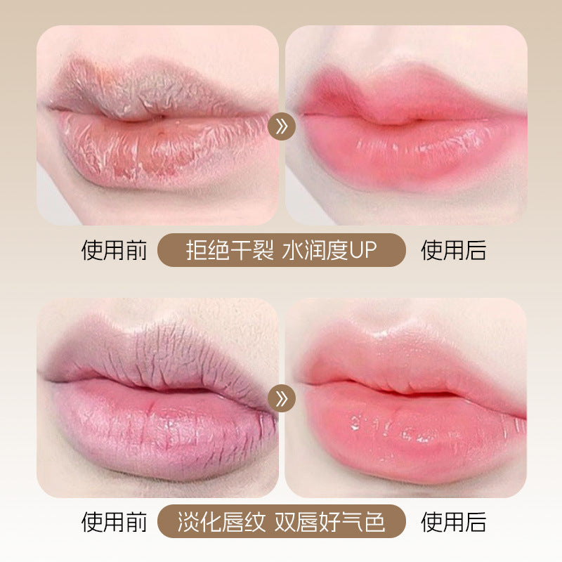 韩泊莉密集淡纹润护唇油膜保湿补水淡化唇纹防干裂护唇膏唇膜批发
