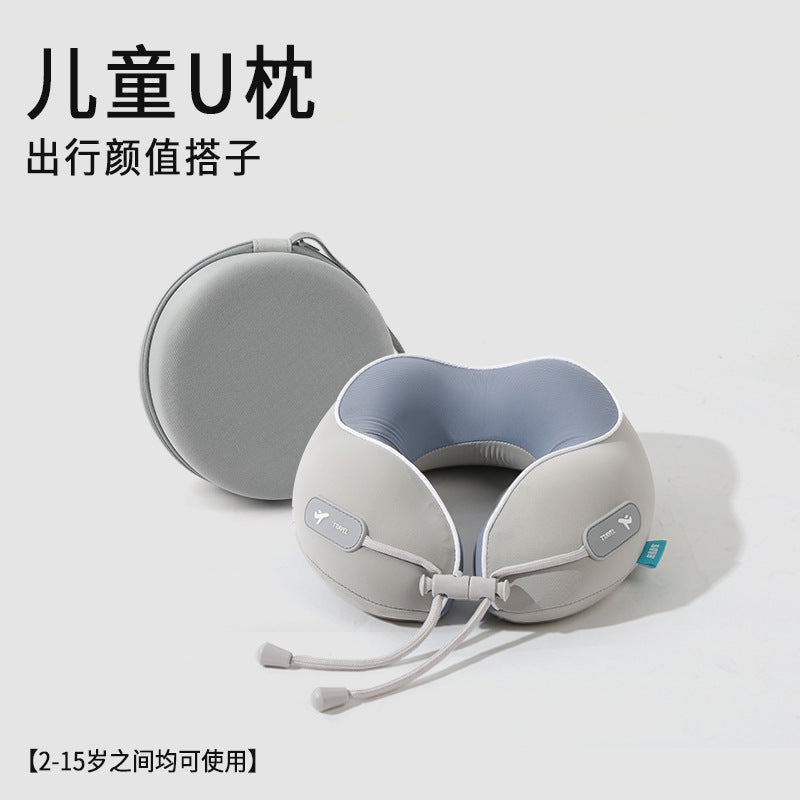冰丝u型枕记忆棉u型护颈枕亲子款颈椎枕办公室午睡枕可收纳飞机枕