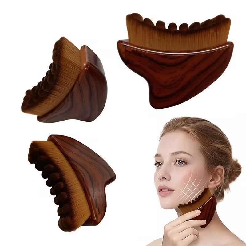 淋巴刷轮廓刷月牙刷面部按摩护理刷Lymphatic Contour Face Brush
