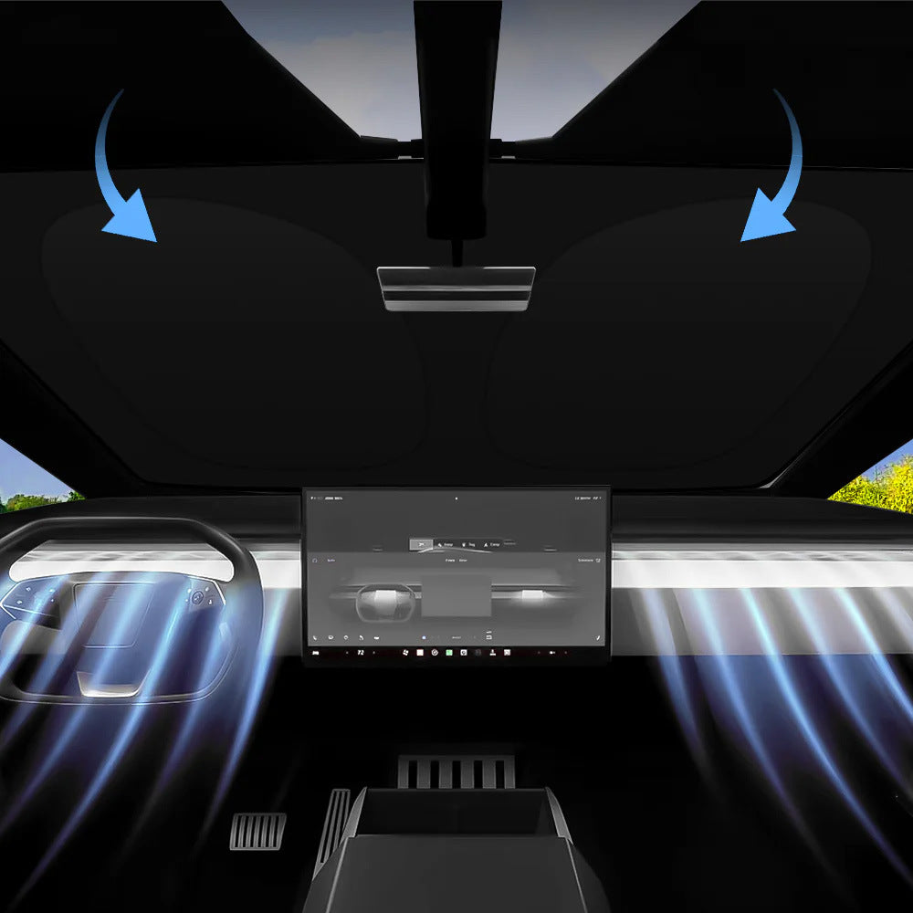 适用于特斯拉Cybertruck前挡遮阳帘Front Windshield Sunshade