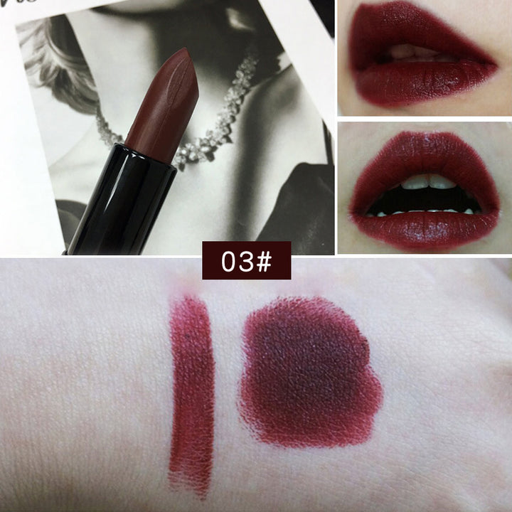 Brown Lipstick Purple Lip Balm