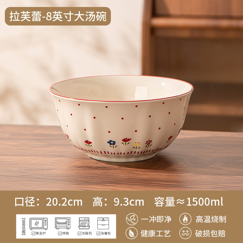 新款碗碟套装高颜值陶瓷结婚新婚礼品餐具碗家用小清新釉中彩餐具