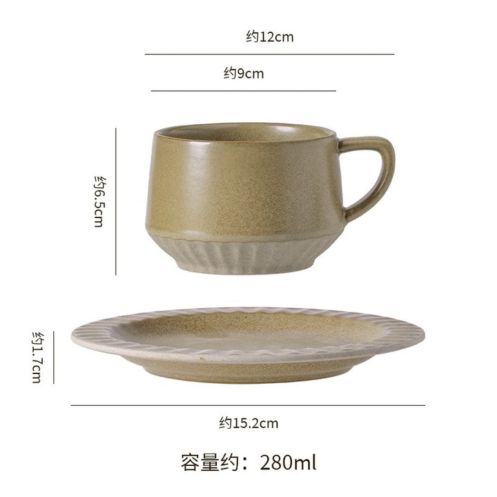 日式复古手绘陶瓷咖啡杯创意高颜值家用情侣杯子送礼礼盒套装