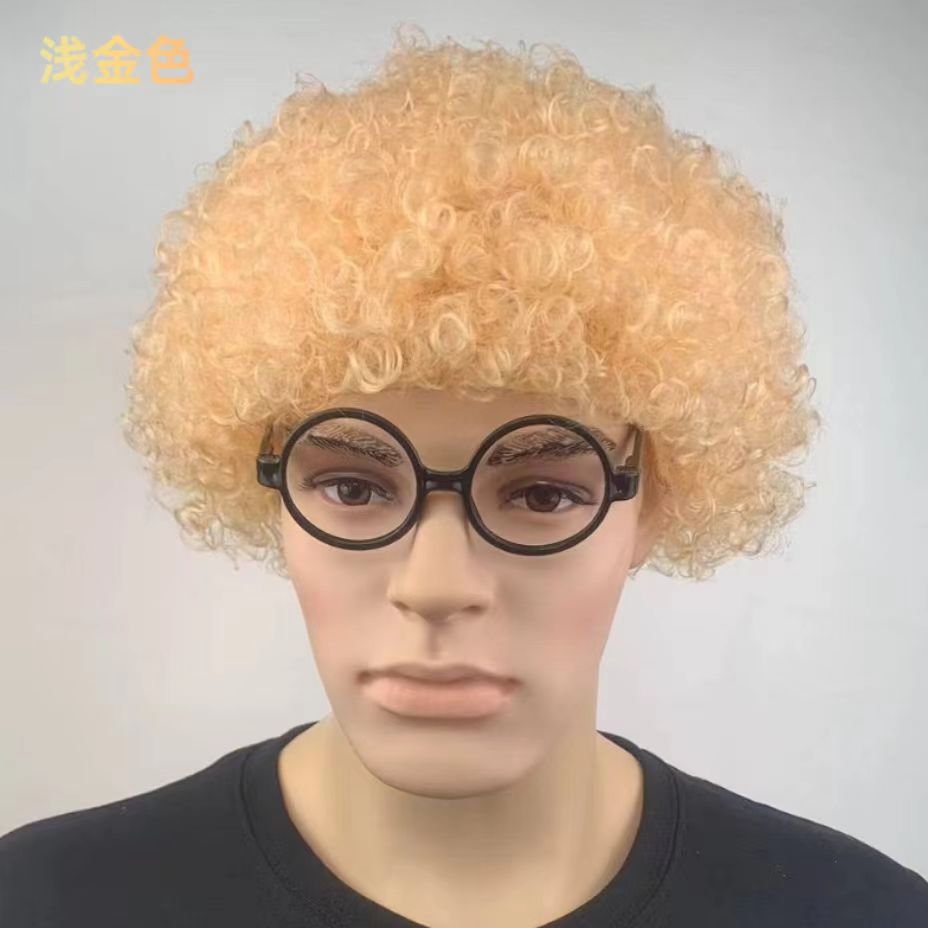 爆炸头假发搞怪小丑头套演出搞笑道具彩色假发套幼儿园表演区材料
