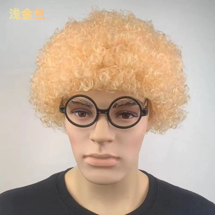 爆炸头假发搞怪小丑头套演出搞笑道具彩色假发套幼儿园表演区材料