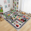城市交通停车场地垫 卡通公路地毯儿童房间汽车轨道垫早教游戏毯