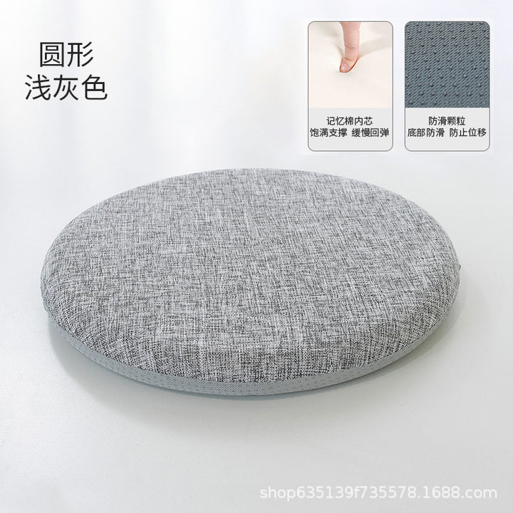 All Season Linen Memory Foam Seat Cushion Office Non Slip Student Thickened
