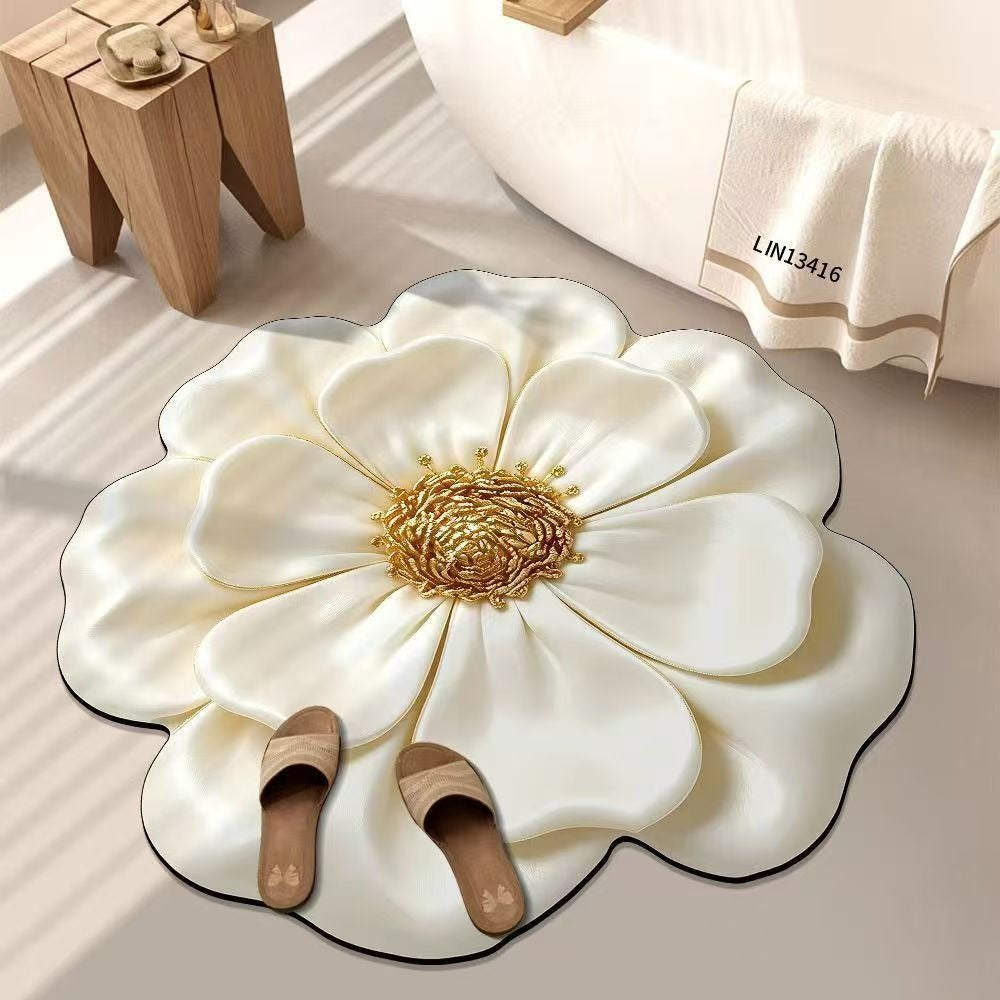 Nordic 3 DLight Luxury Floral Floor Mat Door Mat Non Slip Foot Mat