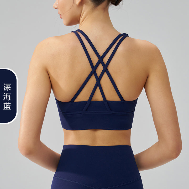 运动内衣女跑步防震秋季外穿美背健身bra背心专业训练瑜伽服文胸