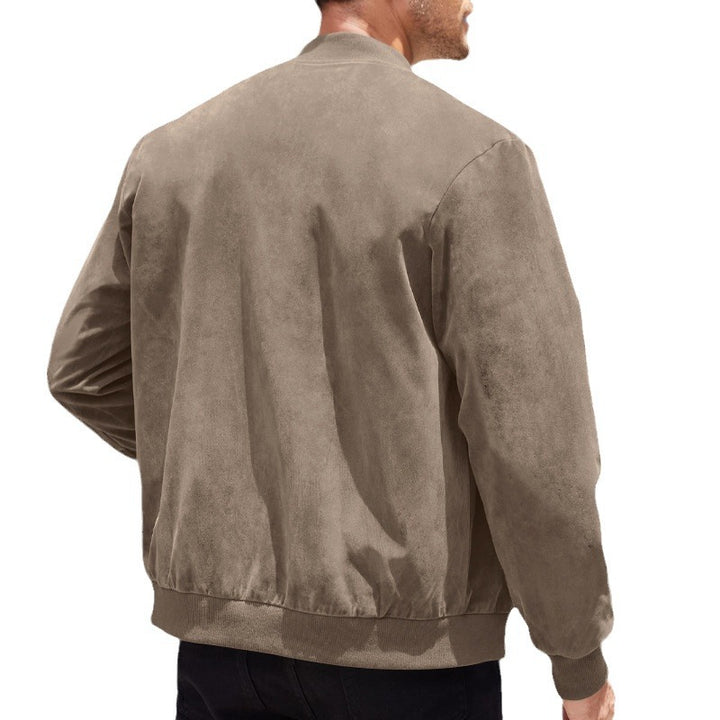 Men Casual Vintage Long Sleeve Cardigan Jacket Men