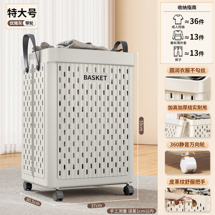 Large Capacity Foldable Laundry Basket – Collapsible Clothes Hamper for Bathroom