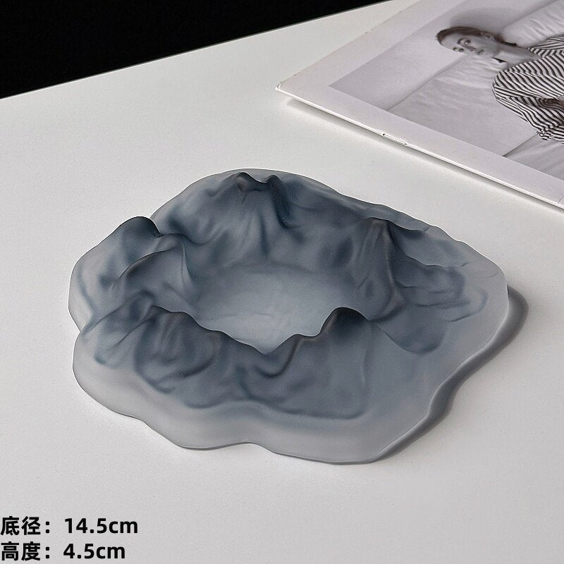 Iceberg Frosted Luxury Ashtray – High-End Creative Home Living Room Decor Ashtray