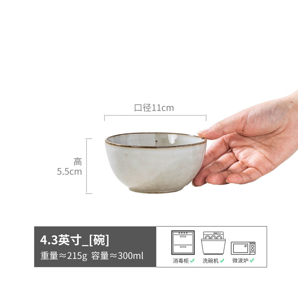 家用干饭小碗复古风吃饭水果碗米饭碗沙拉碗汤碗面碗餐具饭碗批发