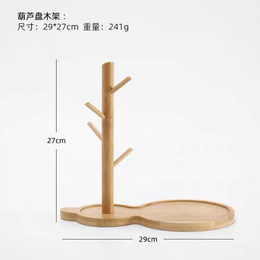 钥匙盒轻奢玄关置物架进门挂首饰托盘黑胡桃色摆件入户桌面收纳架