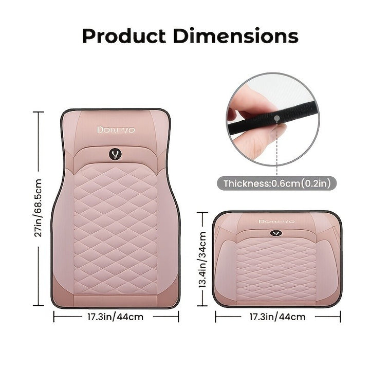 TEMUVintage Nordic Car Foot Mat Carpet 4 Piece Set Stain Resistant Floor Mat TEMUFoot Mat Wholesale
