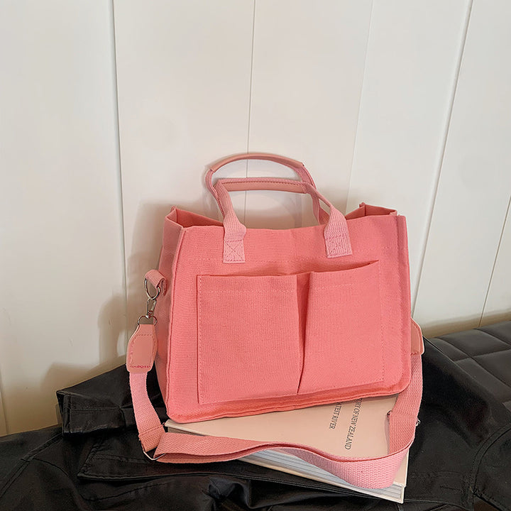 Fashion Canvas Bag Business Handheld Commuter Shoulder Crossbody Tote Bag Fashion