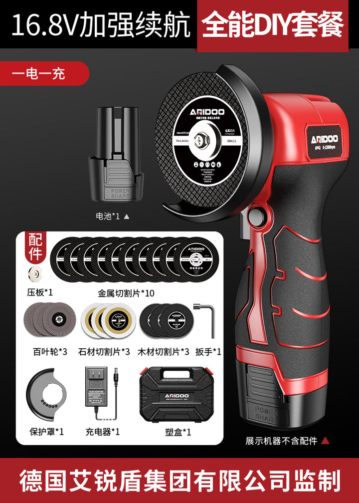 Mini Cordless Lithium Angle Grinder – Rechargeable Multifunctional Polishing & Cutting Machine