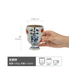 手绘粗陶无把杯复古杯子批发日式陶瓷高脚杯家用水杯餐厅茶杯酒杯