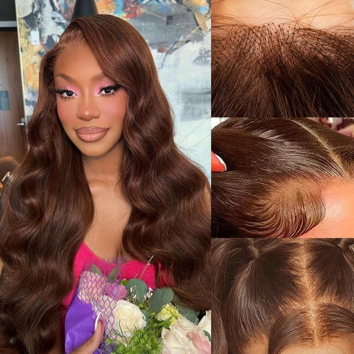 新款前蕾丝假发头套橘色长卷发波浪human hair lace wig 工厂代发