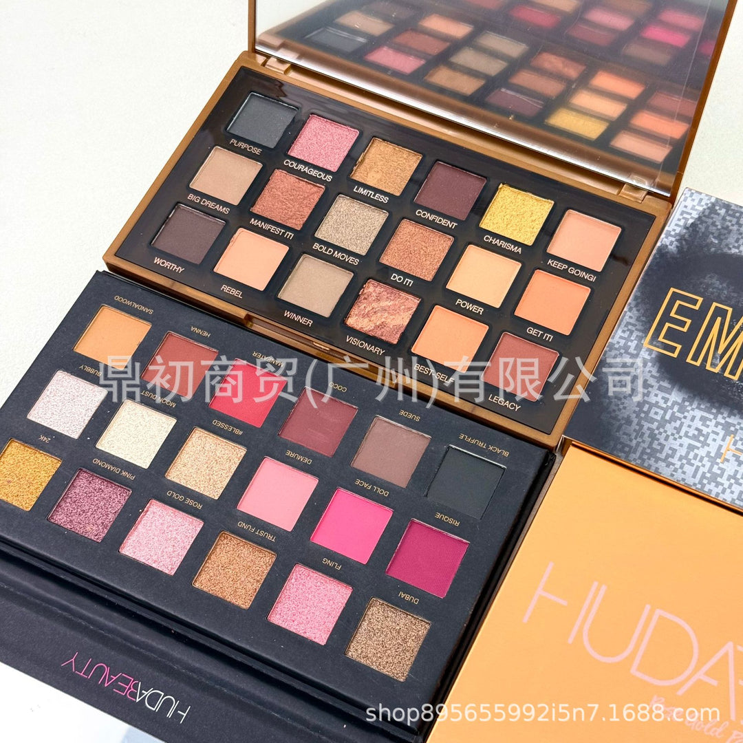 胡达美丽HUDA BEAUTY 18色眼影盘圣诞权重金属em power ed/rose