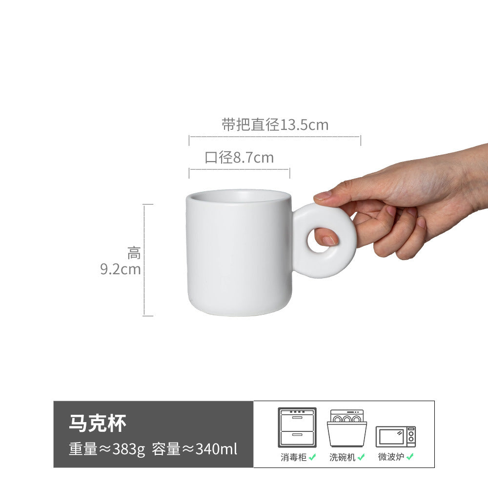高颜值网红马克杯家用陶瓷情侣水杯ins风复古咖啡杯批发创意杯子