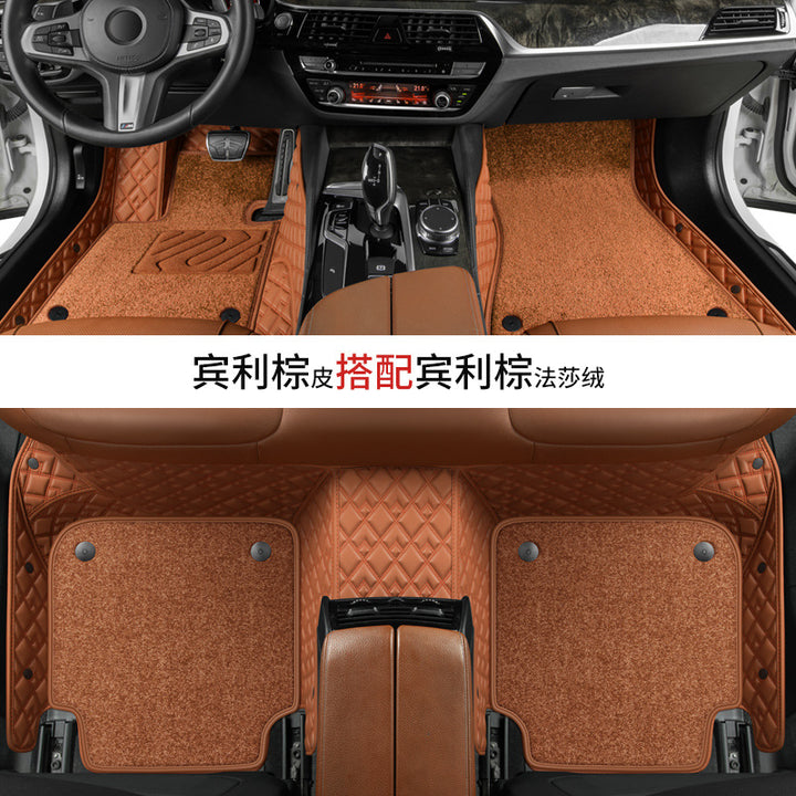 Custom Leather Car Foot Mat Special Eco Friendly XPEFoot Mat Carpet