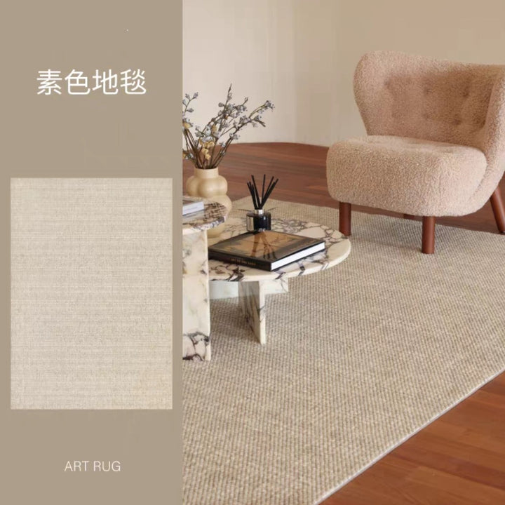 Large Stain Resistant French Wool Carpet Living Room Bedroom Light Luxury Premium