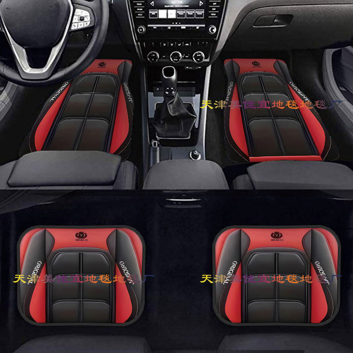 TEMUVintage Nordic Car Foot Mat Carpet 4 Piece Set Stain Resistant Floor Mat TEMUFoot Mat Wholesale