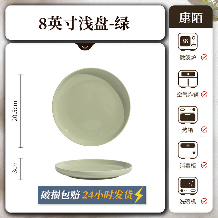 KANGMO Cream Style Ceramic Rice Bowl Set New - Noodle Bowls & Plates Set