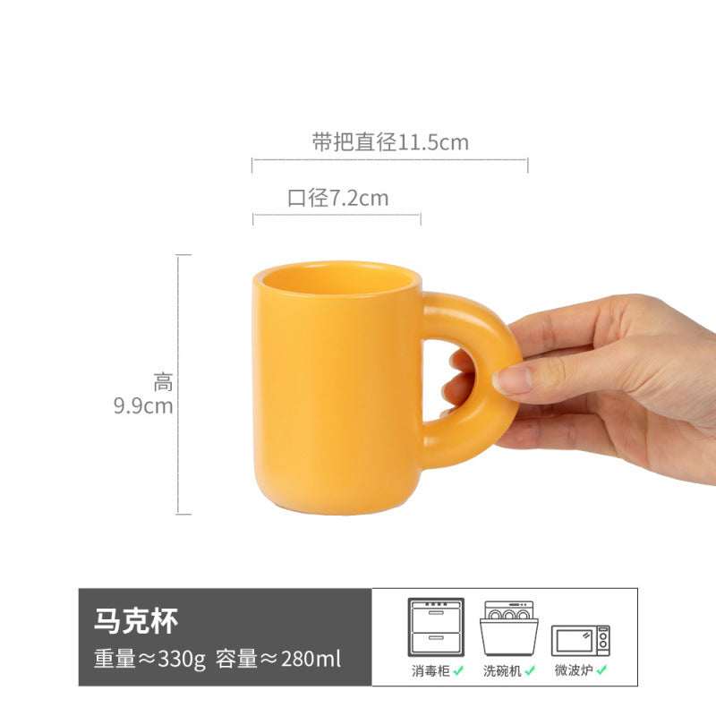 Cream Style Ceramic Mug Premium Design Water Cup Home Couple Cup Coffee Cup Cup Women Cup