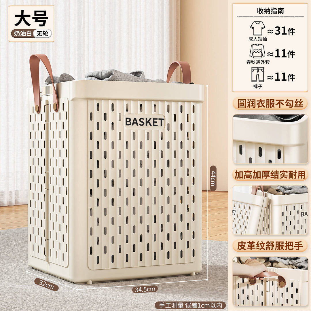Large Capacity Foldable Laundry Basket – Collapsible Clothes Hamper for Bathroom