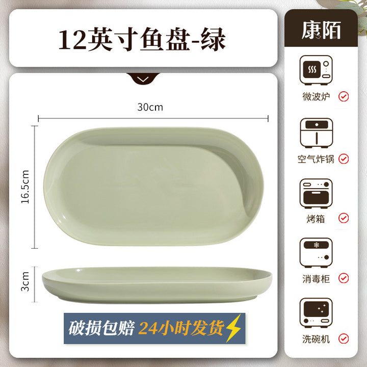 KANGMO Cream Style Ceramic Rice Bowl Set New - Noodle Bowls & Plates Set
