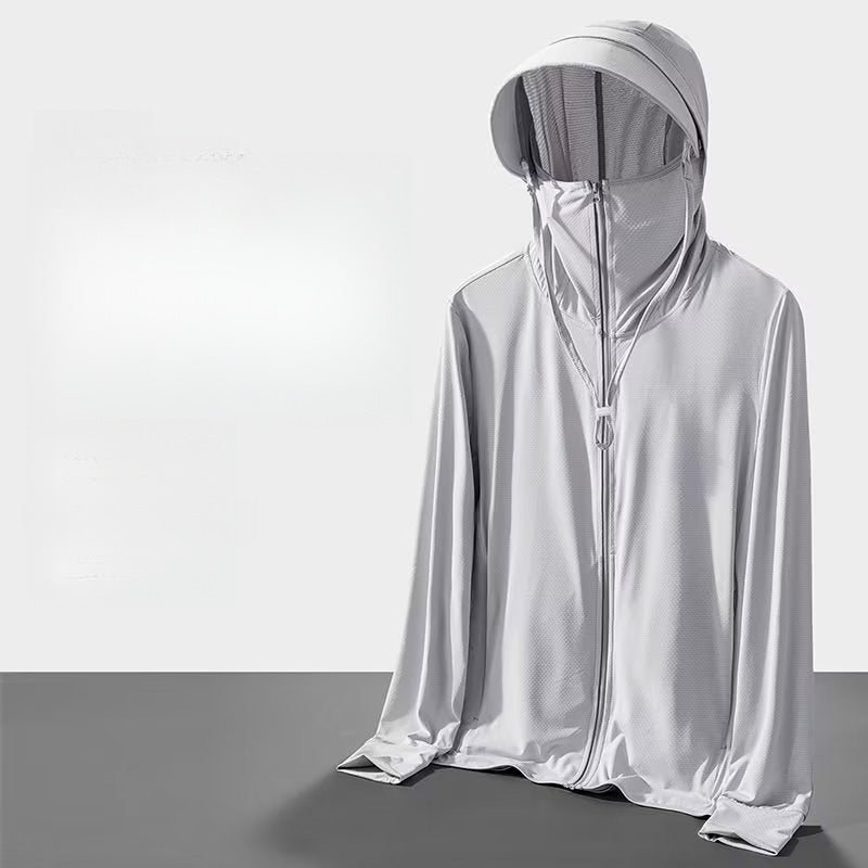 冰丝连帽防晒衣男夏季新款防紫外线超薄透气防晒服户外钓鱼外套女