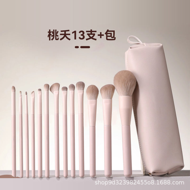 网红款亲肤桃夭化妆套刷柔软不掉毛遮瑕眼影刷晕染腮红修容化妆刷