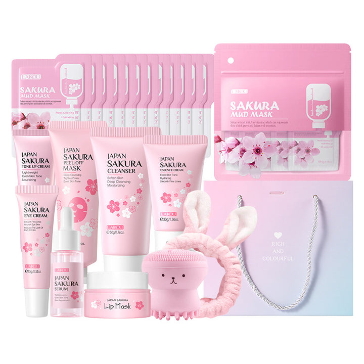 LAIKOU Cherry Blossom Skincare Set Set Face Full Set Hydrating Factory