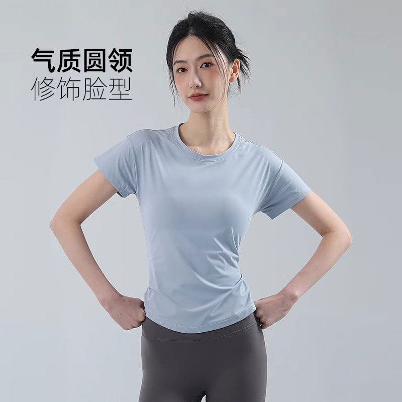 Summer Thin Slimming Sports Women Fitness Short Sleeve