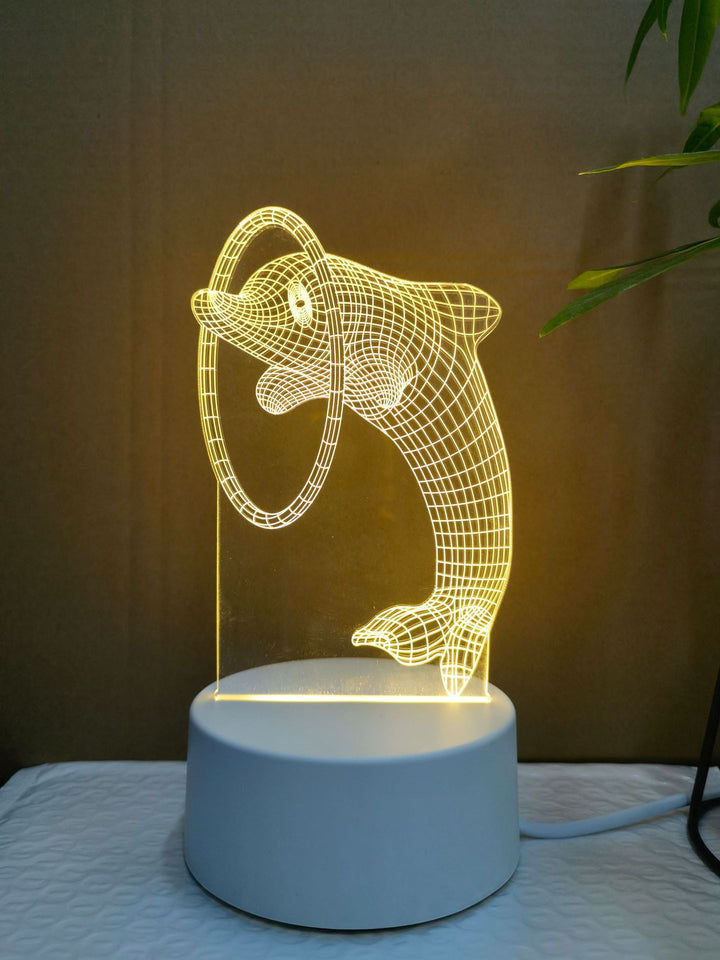 批发3D小夜灯 USB儿童卡通圣诞礼物小夜灯手写亚克力七彩遥控台灯