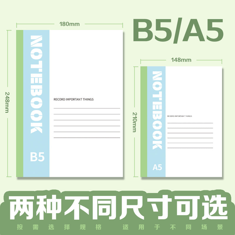 A5/B5 Notebook Journal – Minimalist Softcover Notepad for Students & Office Use
