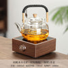 电陶炉胡桃木煮茶炉围炉煮茶器玻璃烧水壶家用电热茶炉茶具泡茶炉