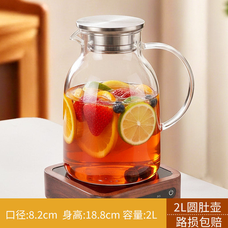 冷水壶家用耐高温玻璃水壶泡茶开水耐热冷泡凉水壶大容量水杯套装