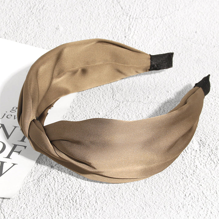 跨境新款韩系条纹字母宽边发箍秋冬百搭打结头箍洗压发卡头饰发饰