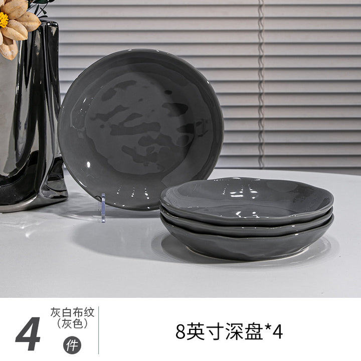 釉下彩碗碟套装家用北欧ins风碗盘碗具碗筷2026新款高级感简约餐